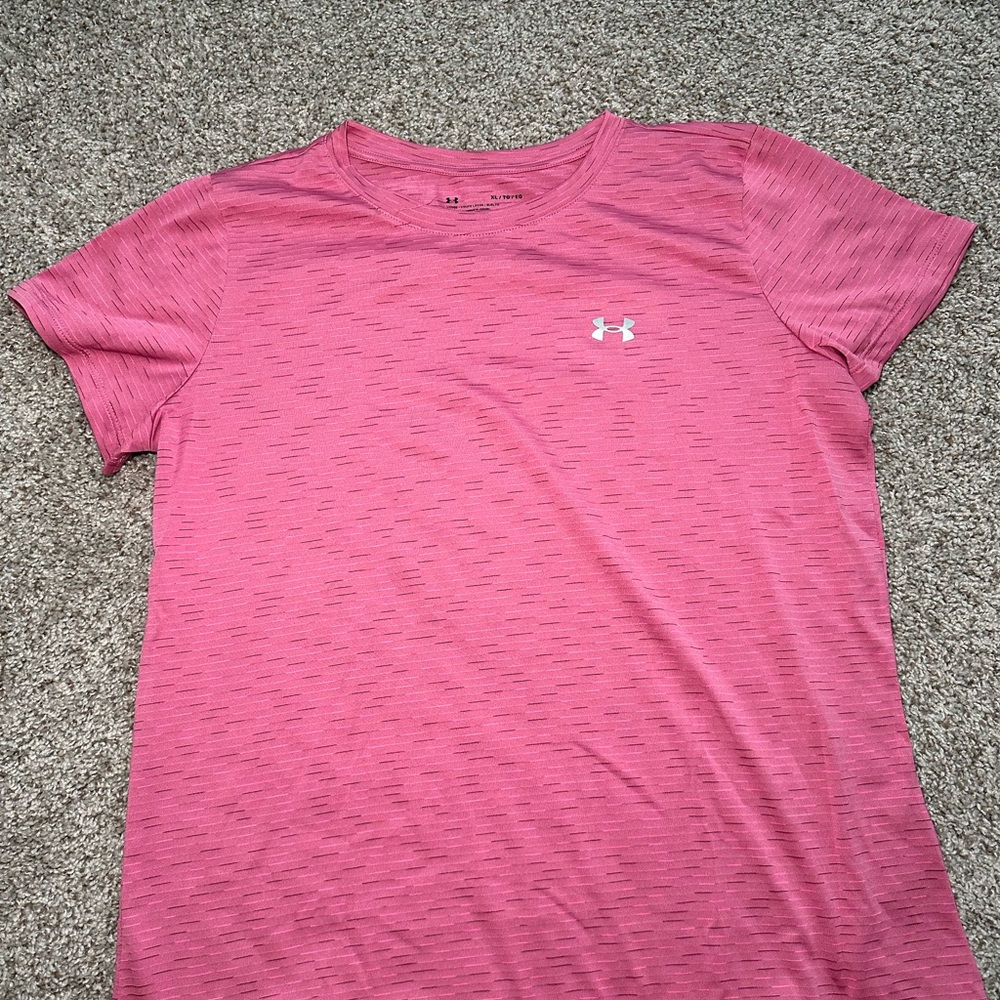 Under Armour Pink Fitted Short Sleeve T-Shirt